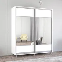 Dulap Mobildor-Lux Aron 220 x 60 x 200 / PAL / White photo 2