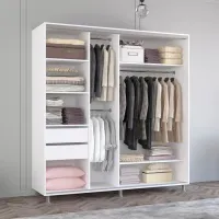 Dulap Mobildor-Lux Aron 220 x 60 x 200 / PAL / White photo 3