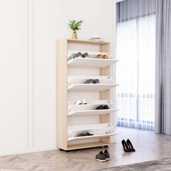 Dulap pentru încălțăminte Mobildor-Lux Leo 164 x 80 x 27 /Sonoma /Sonoma photo 2