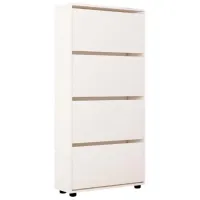 Dulap pentru încălțăminte Mobildor-Lux Leo 164 x 80 x 27 /White /White