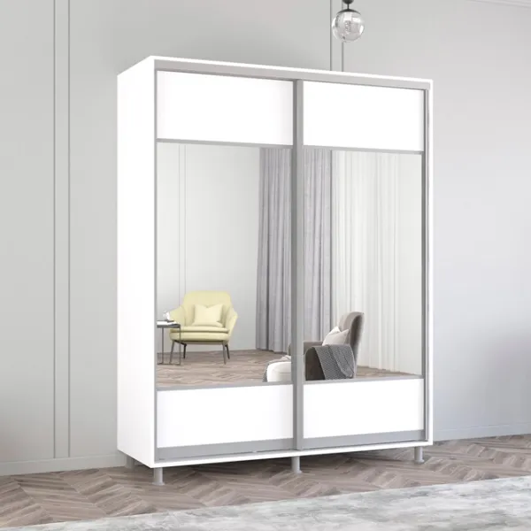 Dulap Mobildor-Lux Aron 180 x 60 x 200 / PAL / White photo 3