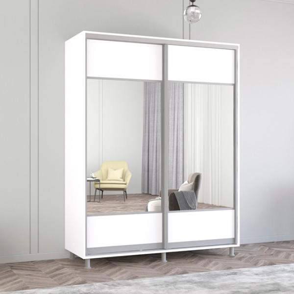 Dulap Mobildor-Lux Aron 180 x 60 x 200 / PAL / White photo 3