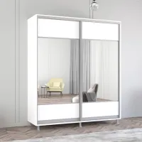 Dulap Mobildor-Lux Aron 190 x 60 x 200 / PAL / White photo 2