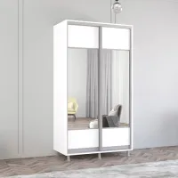 Dulap Mobildor-Lux Aron 110 x 60 x 210 / PAL / White photo 2