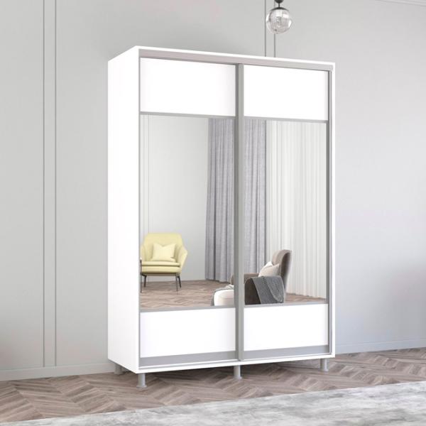 Шкаф Mobildor-Lux Aron 160 x 60см x 210 / ЛДСП / White photo 2