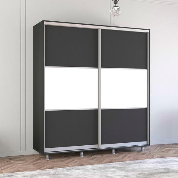 Шкаф Mobildor-Lux ARON P K 200 x 60см x 240 / ЛДСП / Antracit photo 2