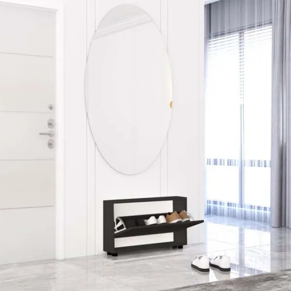 Dulap pentru încălțăminte Mobildor-Lux LEO Slim 47 x 90 x 16 /Anthracite /Anthracite photo 2 Dulap pentru încălțăminte Mobildor-Lux LEO Slim 47 x 90 x 16 /Anthracite /Anthracite photo 2