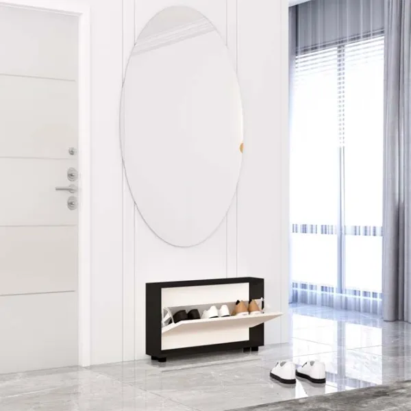 Dulap pentru încălțăminte Mobildor-Lux LEO Slim 47 x 90 x 16 /Anthracite /Anthracite photo 2 Dulap pentru încălțăminte Mobildor-Lux LEO Slim 47 x 90 x 16 /Anthracite /Anthracite photo 2