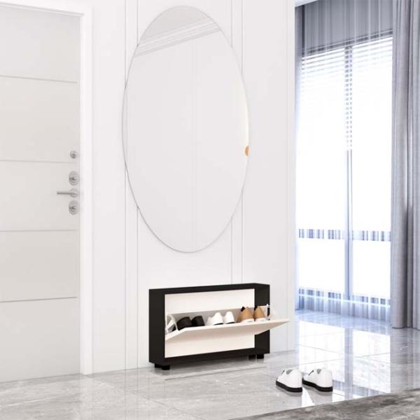 Dulap pentru încălțăminte Mobildor-Lux LEO Slim 47 x 90 x 16 /Anthracite /Anthracite photo 2 Dulap pentru încălțăminte Mobildor-Lux LEO Slim 47 x 90 x 16 /Anthracite /Anthracite photo 2