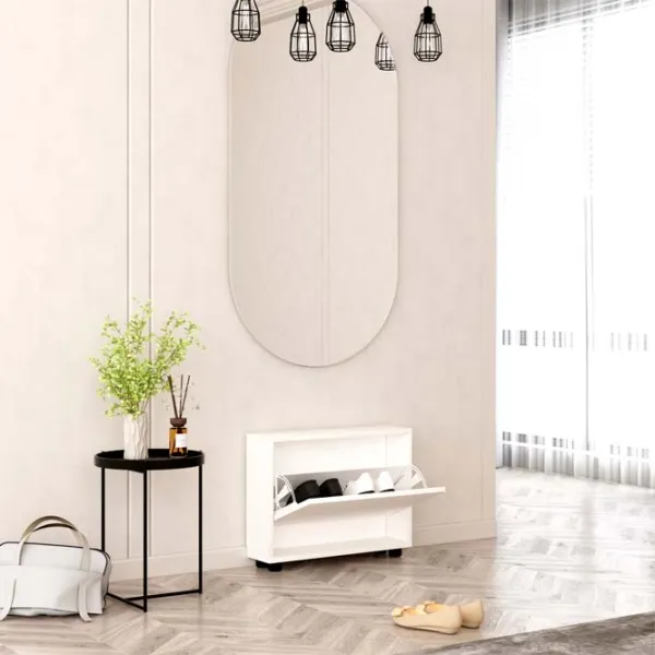 Обувной шкаф Mobildor-Lux LEO Slim 47 x 90 x 16см /White /Белый photo 2 Обувной шкаф Mobildor-Lux LEO Slim 47 x 90 x 16см /White /Белый photo 2