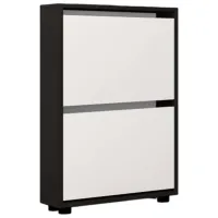 Dulap pentru încălțăminte Mobildor-Lux LEO Slim 86 x 90 x 16 /Anthracite /Anthracite