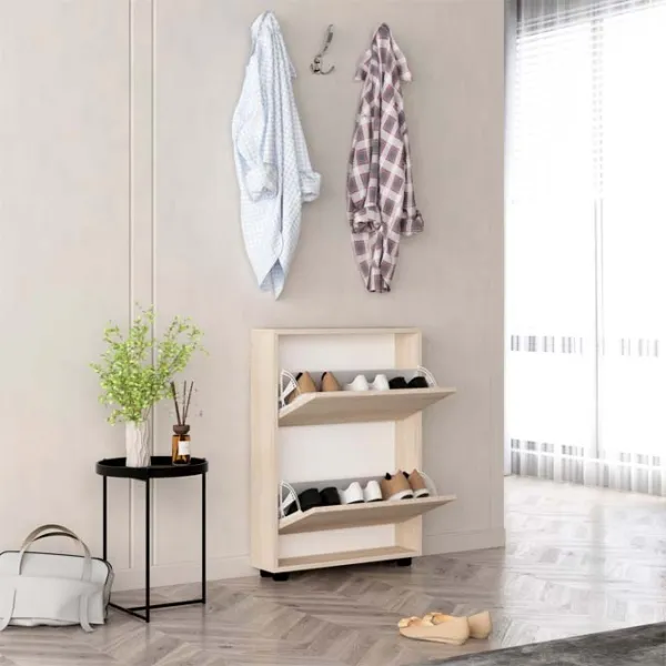 Dulap pentru încălțăminte Mobildor-Lux LEO Slim 86 x 90 x 16 /Sonoma /Sonoma photo 2 Dulap pentru încălțăminte Mobildor-Lux LEO Slim 86 x 90 x 16 /Sonoma /Sonoma photo 2