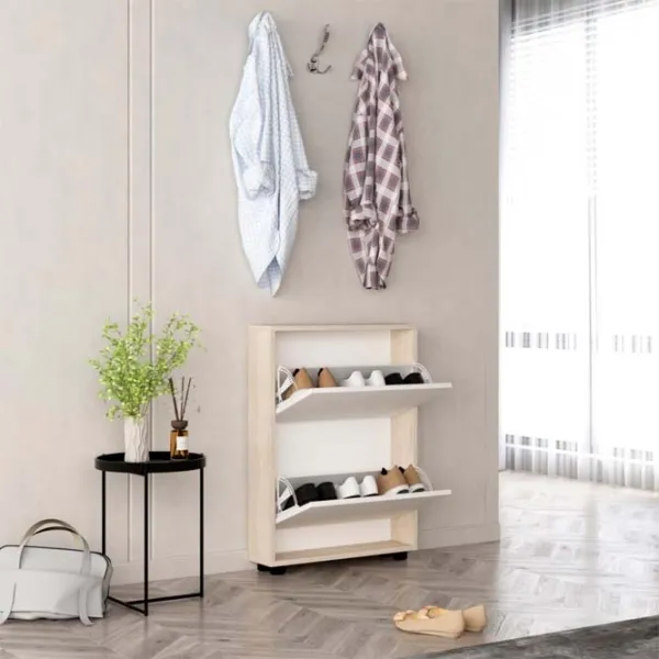 Dulap pentru încălțăminte Mobildor-Lux LEO Slim 86 x 90 x 16 /Sonoma /Sonoma photo 2 Dulap pentru încălțăminte Mobildor-Lux LEO Slim 86 x 90 x 16 /Sonoma /Sonoma photo 2