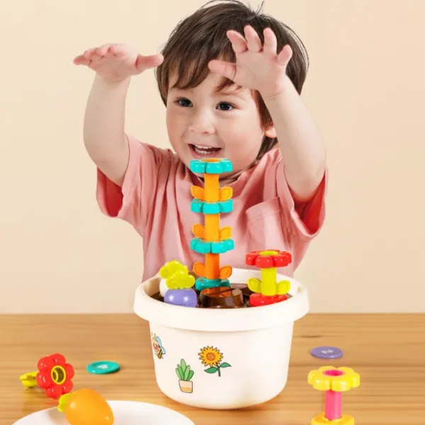 Joc educativ Hola Toys Vase with Flower 1+/ Joc de logică photo 2