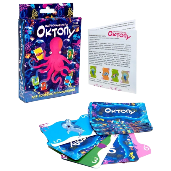 Настольная игра Strateg Oktopu 7+/ Игральные карты photo 1 Настольная игра Strateg Oktopu 7+/ Игральные карты photo 1