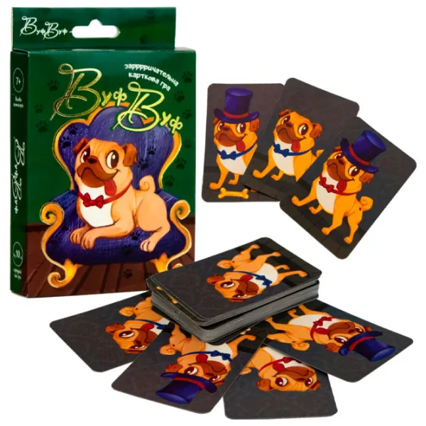Настольная игра Strateg Dog Vuf-Vuf 7+/ Игральные карты photo 1