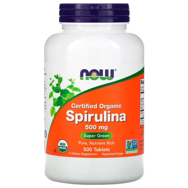 Complexe preantrenament Now Foods Spirulina 500 mg (733739027009) 3 g photo 1 Complexe preantrenament Now Foods Spirulina 500 mg (733739027009) 3 g photo 1