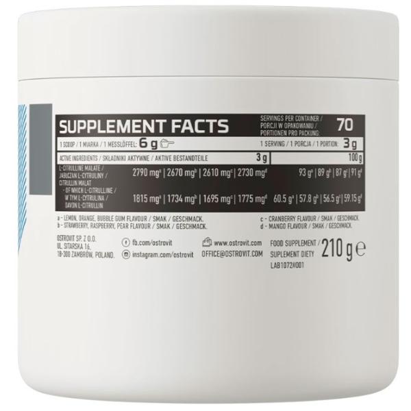 Complexe preantrenament OstroVit Citrulline (5903246224016) 3 g photo 3 Complexe preantrenament OstroVit Citrulline (5903246224016) 3 g photo 3
