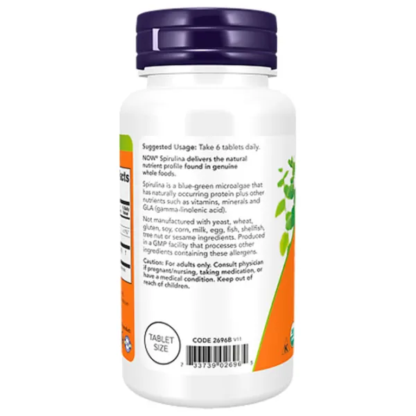 Complexe preantrenament Now Foods Spirulina 500 mg (733739026965) 3 g photo 2 Complexe preantrenament Now Foods Spirulina 500 mg (733739026965) 3 g photo 2