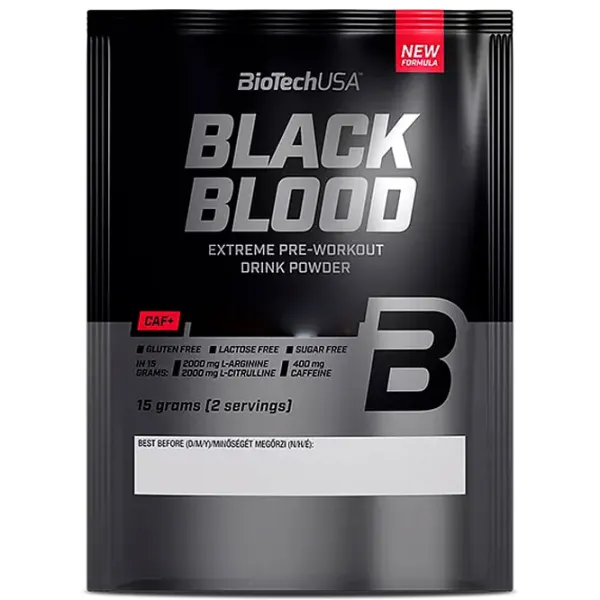 Complexe preantrenament BioTechUSA Black Blood CAF+ (5999076253692) 15 g photo 1 Complexe preantrenament BioTechUSA Black Blood CAF+ (5999076253692) 15 g photo 1