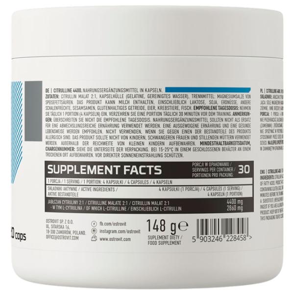 Complexe preantrenament OstroVit Citrulline 4400 (5903246228458)  photo 3