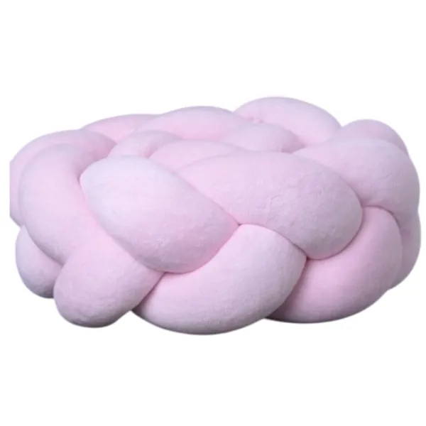 Bară de protecție impletită pentru pătuț Veres 154.02.6  Pink Light / Plush photo 1