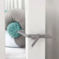 Плетеный бортик для кроватки Veres 154.02.10 Mint Grey / Plush photo 2