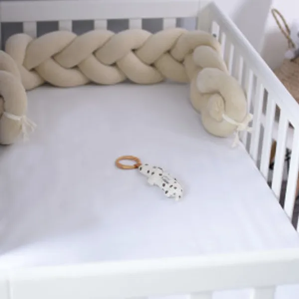 Bară de protecție impletită pentru pătuț Veres 154.02.12  Beige / Plush photo 2