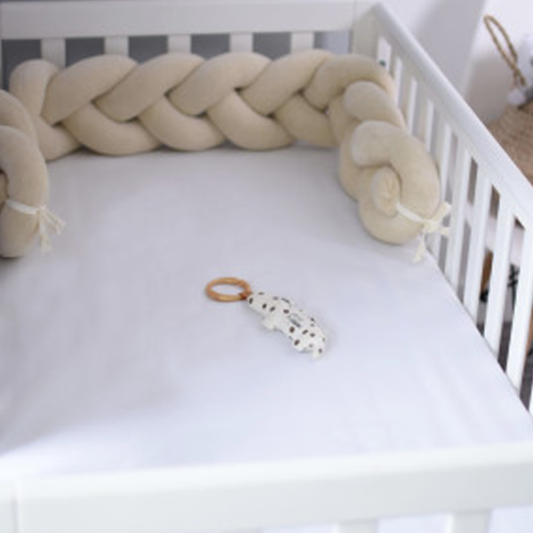 Bară de protecție impletită pentru pătuț Veres 154.02.12  Beige / Plush photo 2
