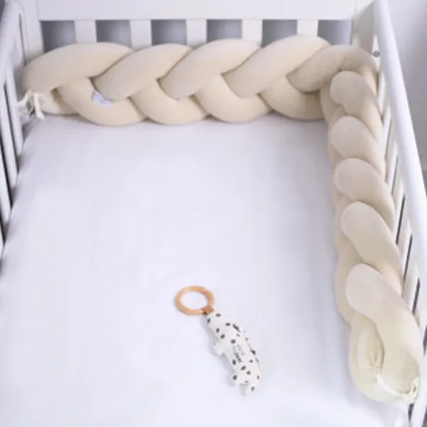 Bară de protecție impletită pentru pătuț Veres 154.02.12  Beige / Plush photo 3