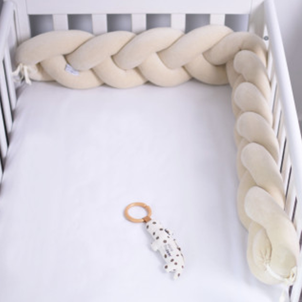 Bară de protecție impletită pentru pătuț Veres 154.02.12  Beige / Plush photo 3