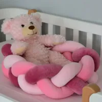 Плетеный бортик для кроватки Veres 154.02.5  Розовый / Plush