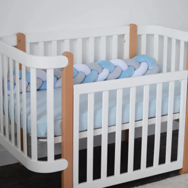 Bară de protecție impletită pentru pătuț Veres 154.02.14  Blue / Plush photo 3