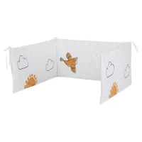 Barieră pentru pătuț Chipolino SPBUMP02404  White / Bumbac