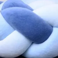 Bară de protecție impletită pentru pătuț Veres 154.02.1 Blue / Plush photo 2