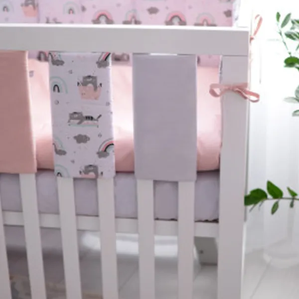 Set gard-bară de protectie Veres 154.03.02  Pink / Bumbac photo 2