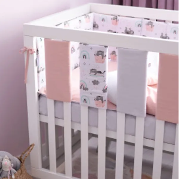 Set gard-bară de protectie Veres 154.03.02  Pink / Bumbac photo 3