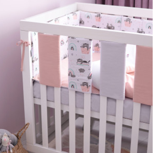 Set gard-bară de protectie Veres 154.03.02  Pink / Bumbac photo 3