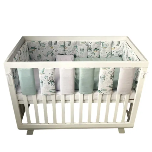 Set gard-bară de protectie Veres 154.03.04  Green / Bumbac photo 1