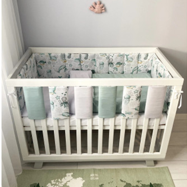 Set gard-bară de protectie Veres 154.03.04  Green / Bumbac photo 3