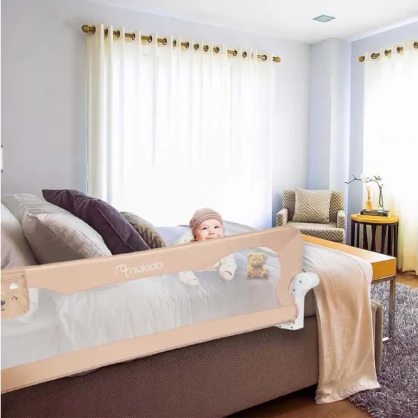 Barieră pentru pătuț Nukido NK-222 Beige / Poliester photo 3 Barieră pentru pătuț Nukido NK-222 Beige / Poliester photo 3
