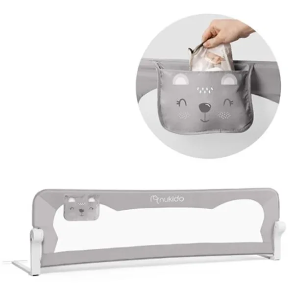 Barieră pentru pătuț Nukido 722400  Grey / Poliester photo 2