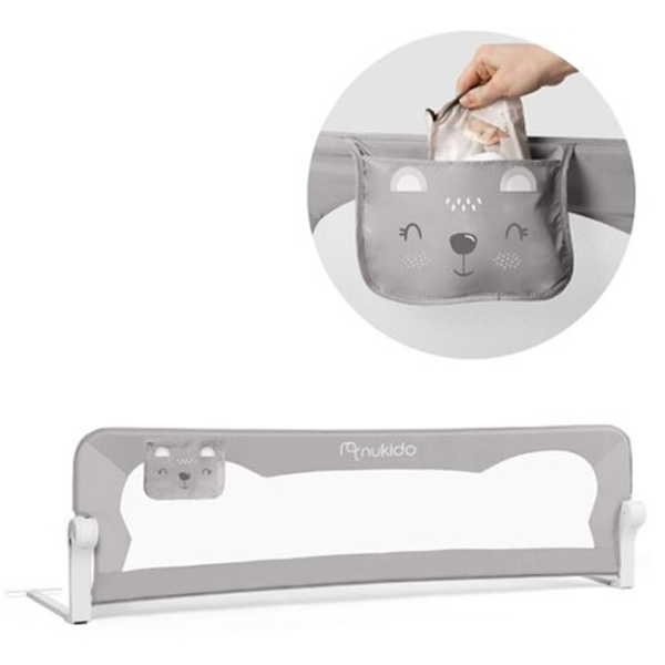 Barieră pentru pătuț Nukido 722400  Grey / Poliester photo 2