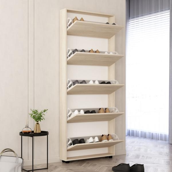 Обувной шкаф Mobildor-Lux LEO Slim 203 x 90 x 16см /Sonoma /Сонома photo 2 Обувной шкаф Mobildor-Lux LEO Slim 203 x 90 x 16см /Sonoma /Сонома photo 2