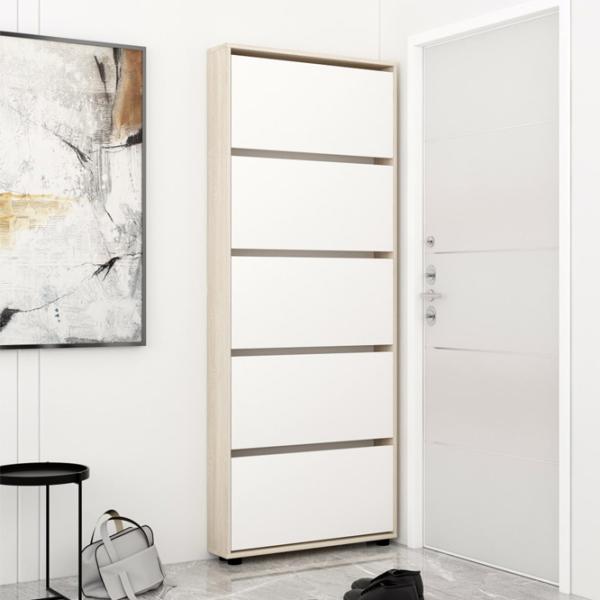 Dulap pentru încălțăminte Mobildor-Lux LEO Slim 203 x 90 x 16 /Sonoma /Sonoma photo 2 Dulap pentru încălțăminte Mobildor-Lux LEO Slim 203 x 90 x 16 /Sonoma /Sonoma photo 2