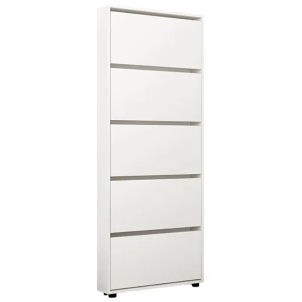 Dulap pentru încălțăminte Mobildor-Lux LEO Slim 203 x 90 x 16 /White /White photo 1