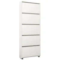 Dulap pentru încălțăminte Mobildor-Lux LEO Slim 203 x 90 x 16 /White /White