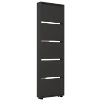 Dulap pentru încălțăminte Mobildor-Lux LEO Slim 203 x 90 x 16 /Anthracite /Anthracite