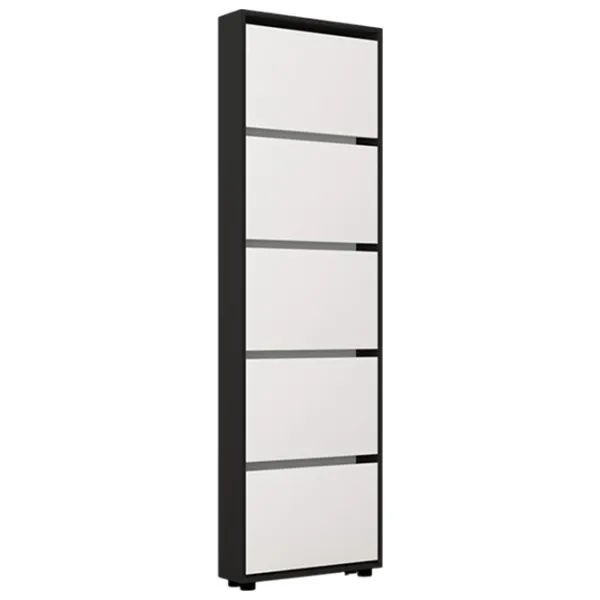 Dulap pentru încălțăminte Mobildor-Lux LEO Slim 203 x 90 x 16 /Anthracite /Anthracite photo 1