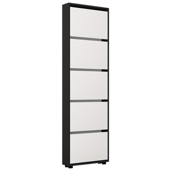 Dulap pentru încălțăminte Mobildor-Lux LEO Slim 203 x 90 x 16 /Anthracite /Anthracite photo 1